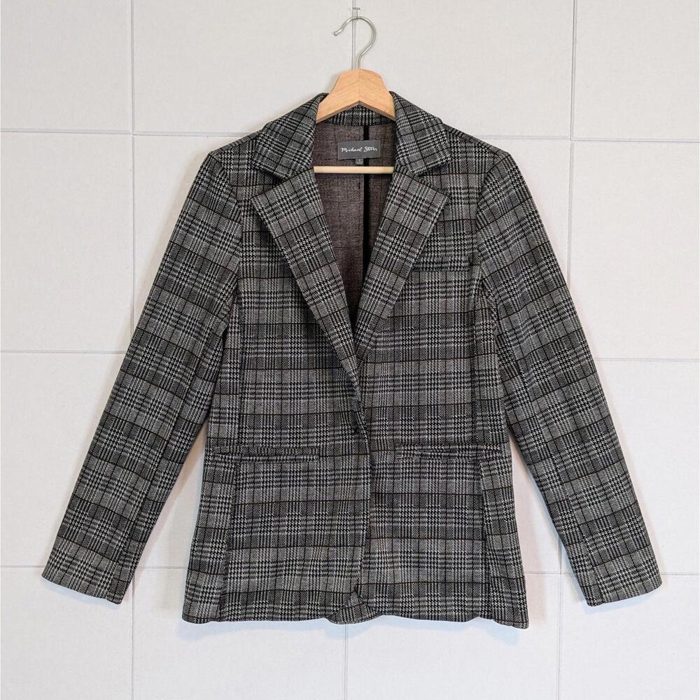 Michael Stars knit plaid soft blazer jacket